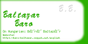 baltazar baro business card